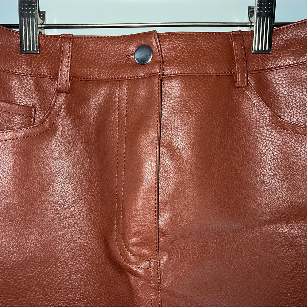 Faux Leather Mini Skirt - Picture 2 of 5